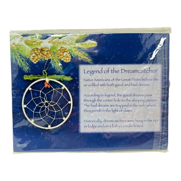 Other - Legend of The Dream Catcher Christmas Holidays Glitter Card Holly Berry NEW Vtg